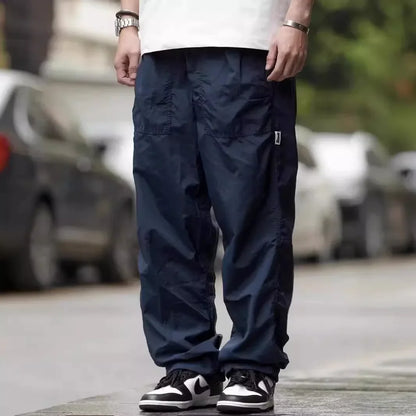 Summer Outdoor American Style Men's Loose-fit Hiking Pants Casual Cargo Pants Japanese Style Functional Trousers For Men