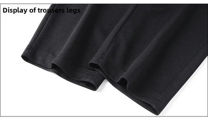 Summer Casual Sports Men's Short Sleeve T-Shirt plus Size Three-Piece Set New Style Long Pants Comfortable Breathable Clothing - Ellianto fashion Men's