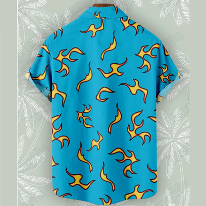 The Creator Golf Fire Flame Blue Hawaiian Shirt – Lightweight, Bold Summer Style for Effortless Beach and Streetwear Comfort for the Modern Gentleman