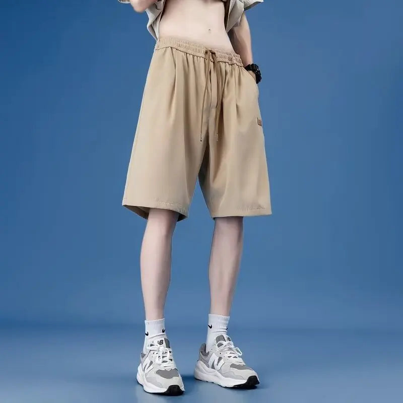 Workwear shorts, men's multiple pockets, medium shorts, summer thin loose cropped pants - Ellianto fashion Men's