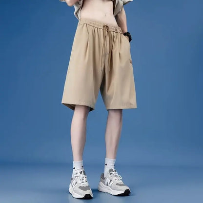 Workwear shorts, men's multiple pockets, medium shorts, summer thin loose cropped pants - Ellianto fashion Men's