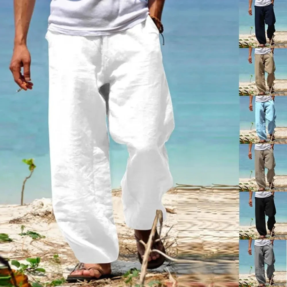 Men’s Summer Beach Pants – Breathable, Loose-Fit Comfort and Effortless Japanese Streetwear Style
