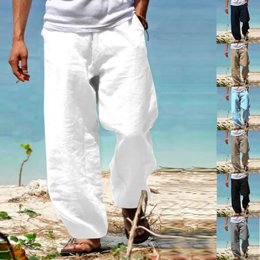Men’s Summer Beach Pants – Breathable, Loose-Fit Comfort and Effortless Japanese Streetwear Style