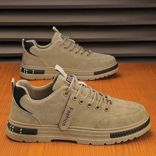 Men's new breathable labor protection shoes, men's trendy and versatile anti slip sports board shoes, workwear shoes - Ellianto fashion Men's