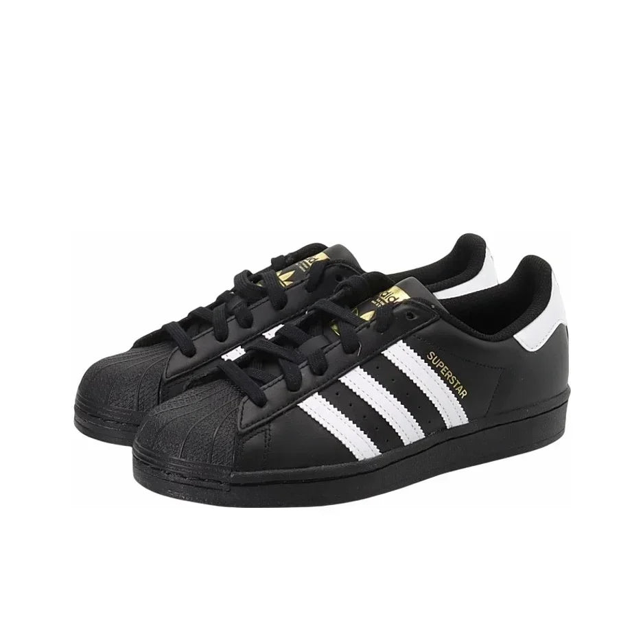 Adidas Originals Superstar Men's Women's Skateboarding Shoes, Lightweight, Durable, Non-slip, Low-top Board Shoes, Black/White - Ellianto fashion Men's