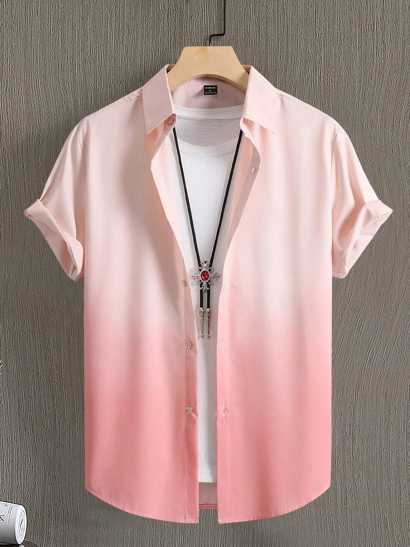 Men's Shirt Summer Clothing Gradient Design Graphic 3D Print Shirts Short Sleeve Tops Streetwear Loose Casual Hawaiian Shirts - Ellianto fashion Men's