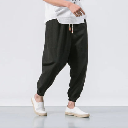 2024 Japanese-Style Cotton-Linen Pants – Lightweight, Relaxed Fit and Effortless Casual Elegance for the Modern Gentleman