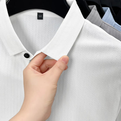 Wrinkle-Free Long-Sleeve Dress Shirt – Smart Cotton Blend with No-Trace Pressing Technology for a Sharp, Confident Look