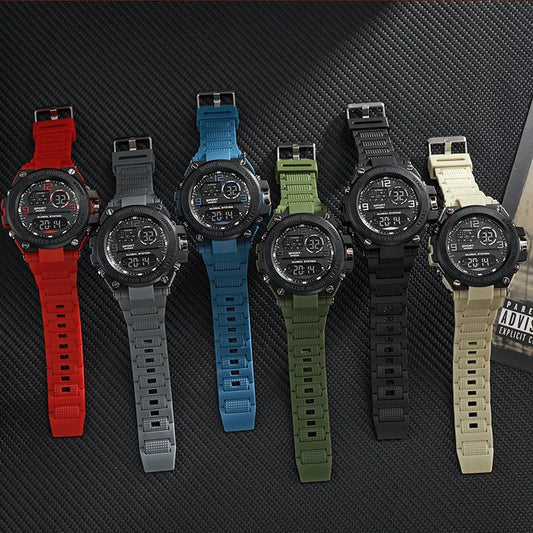 Men Waterproof Sports Watches Multifunction Electronic Watches Anti Drop and Shock-absorbing Wristwatches - Ellianto fashion Men's