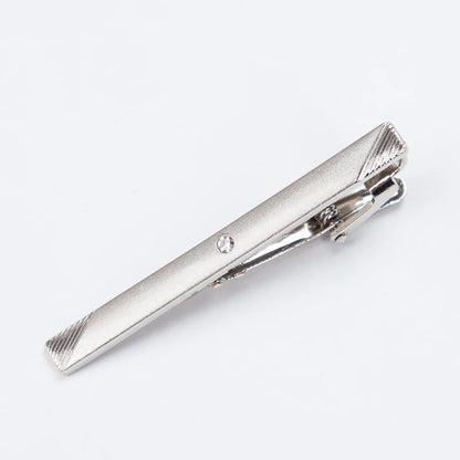 Men Metal Silver Color Tie Clip For Wedding gifts Necktie Clasp Clip Gentleman Ties Bar Crystal Tie Pin For Men's Accessories - Ellianto fashion Men's
