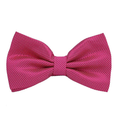 Solid Bowtie Mans Tie Solid Fashion Check Bowties Wedding Banquet Black Gold Red Green Pink Black White Classic Bow Ties For Men - Ellianto fashion Men's