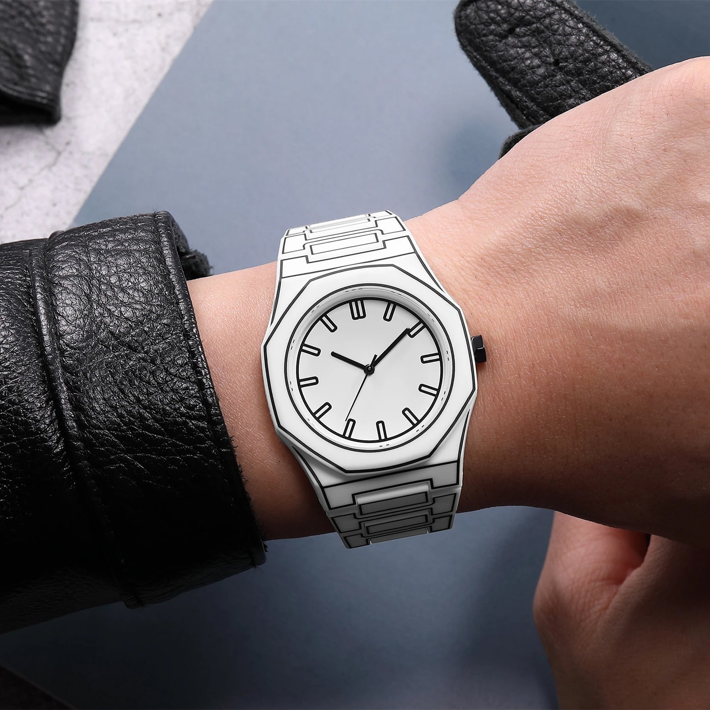 Simple casual men's watches, macaroon color quartz watches, round dial quartz watches, suitable for daily life, gifts - Ellianto fashion Men's