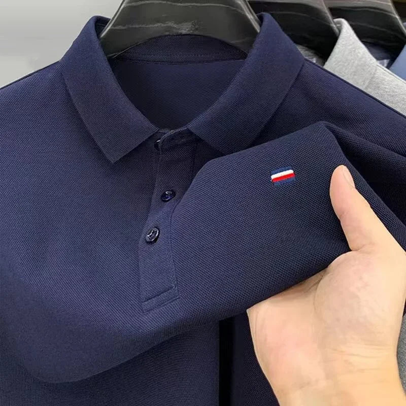 Hot Sale Comfortable Breathable Versatile Summer High Quality Top New Men Casual Polo Shirt Male Fashion Embroidered Long Sleeve - Ellianto fashion Men's