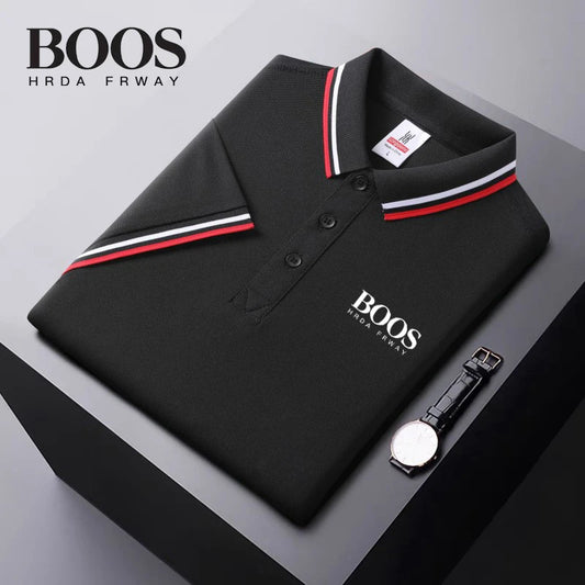 2025 Men's New Summer Embroidery Business Casual Short Sleeved POLO Shirt Fashion Short Sleeved Cool Breathable Top Polo Shirt - Ellianto fashion Men's