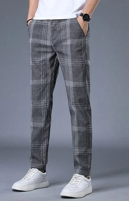 Work Social Tailoring Man Suits Pants Gray Business Trousers for Men Office Summer 2025 New in Chinese Homme Formal High Quality - Ellianto fashion Men's