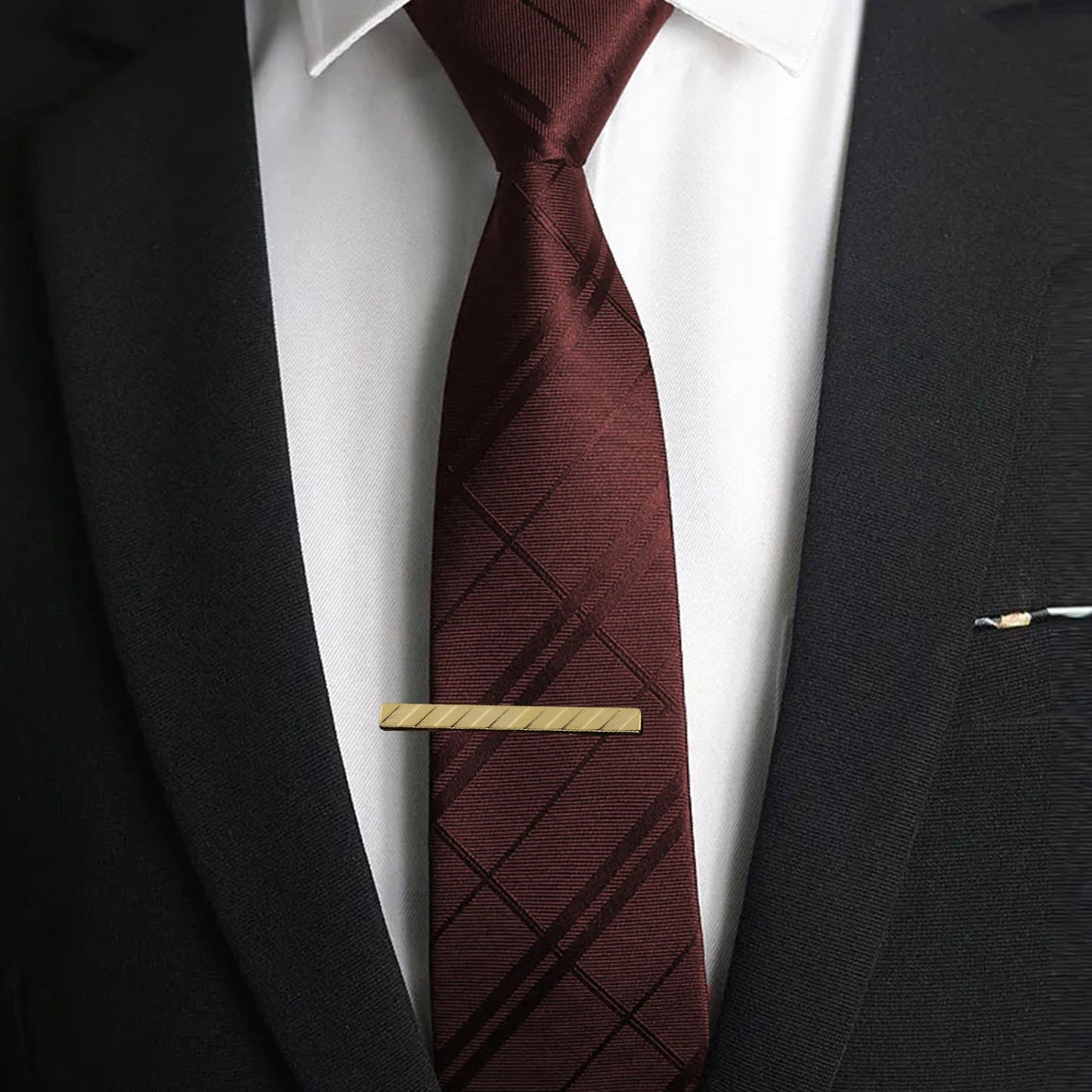 Metal Gold Color Tie Clip For Men Wedding Necktie Tie Clasp Clip Exquisite Gentleman Ties Business Tie Pin Men's Accessories - Ellianto fashion Men's