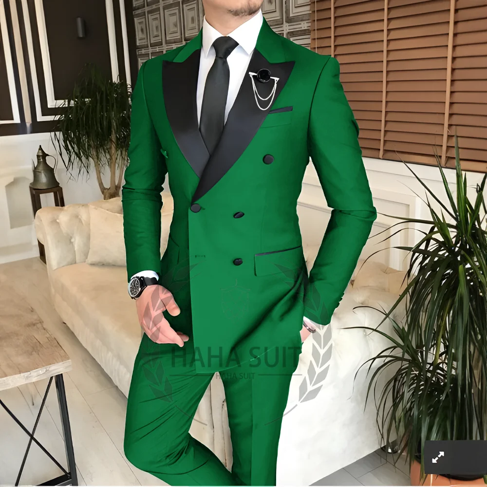 trend 2025 Men's Suit Tailored 2-Piece Clothing Fashion Men's Wedding Groom Suits Best Man Dinner Engagement Tuxedo - Ellianto fashion Men's