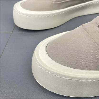 Men's Shoes 2025 New Solid color Fashion Casual Shoes Flat bottom Breathable Walking Shoes Comfortable Loafers Platform Sneakers - Ellianto fashion Men's