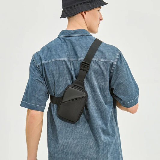 Korean Men's Chest Bag Fashion Small Tooling Crossbody Bag for Man 2025 New Fashion Waist Pack Shoulder Bag Student Sport Travel - Ellianto fashion Men's