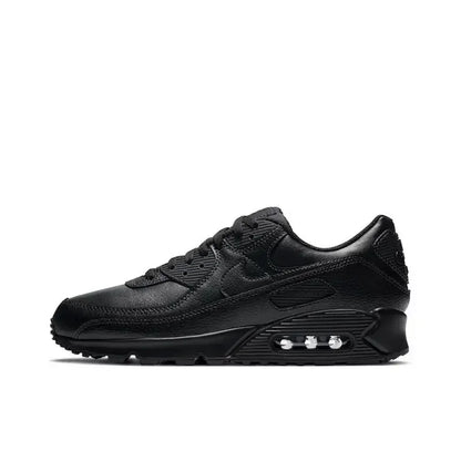 Nike Air Max 90 Men's Women's Fabric Leather Sports Against Impact Anti Slip Fashion Outdoor Low Running Shoes Black Grey - Ellianto fashion Men's
