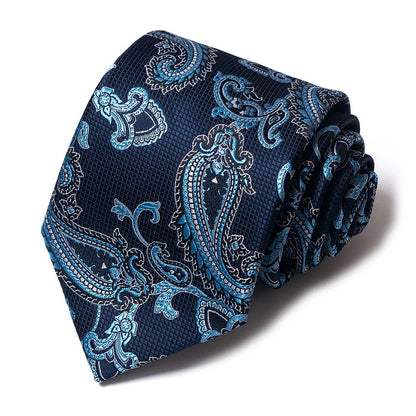 High-quality Wedding Ties For Men Fashion New Style Blue Strip Print Neckties Daily Office Apparel Accessories Gift For Man - Ellianto fashion Men's