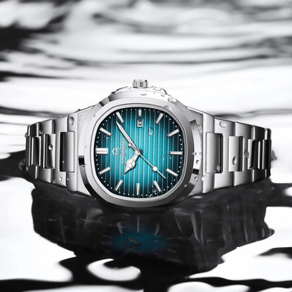 Men Luxury Watch Business Waterproof Male Clock Luminous Date Stainless Steel Square Quartz Men Watch reloj hombre - Ellianto fashion Men's