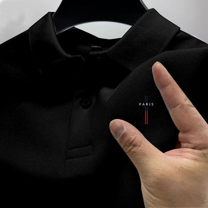 2025 Men's Reflective Polo Shirt, Color Button, Breathable, Casual, Fashionable, Rapel, Comfort, Summer, New Style - Ellianto fashion Men's
