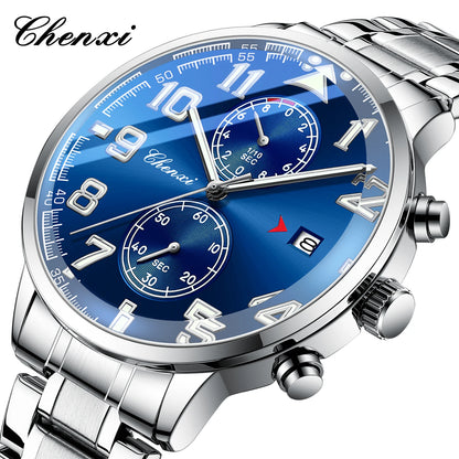 NEW Fashion Multifunction Men for Watches Top Brand Casual Sports Waterproof Wristwatch Chronograph Calendar Men's Watch Gifts - Ellianto fashion Men's