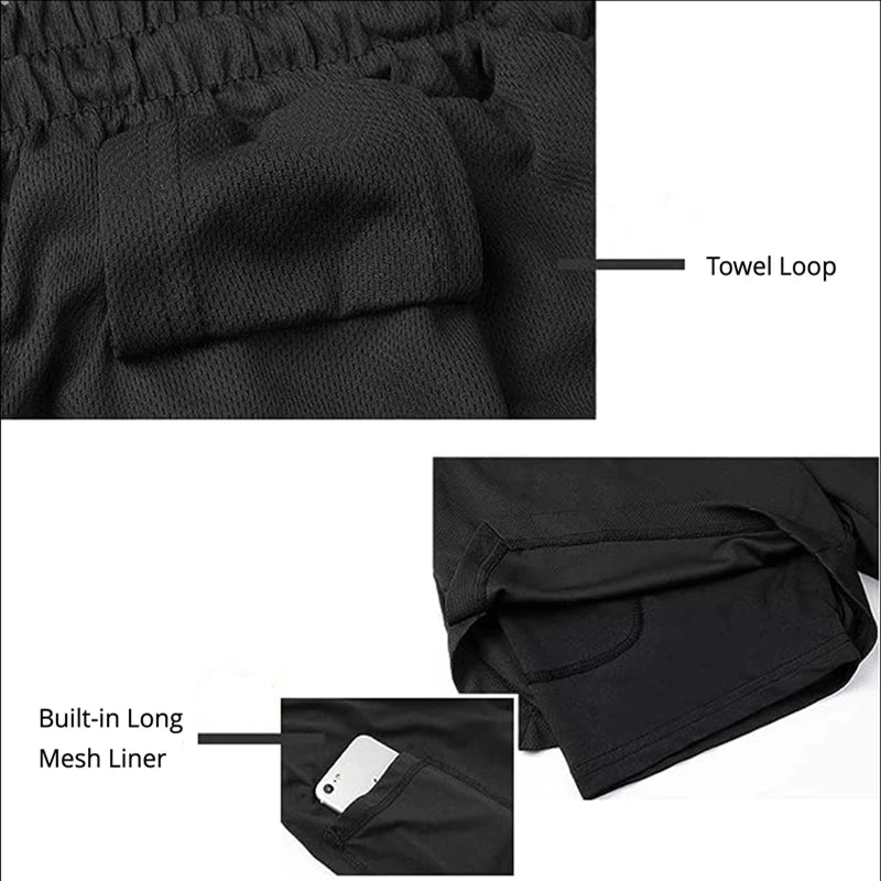 Men's Multi Pocket Shorts Fitness Shorts Casual Beach Sports Lined Skinny Shorts Everyday Style Mesh Camouflage Running Shorts - Ellianto fashion Men's