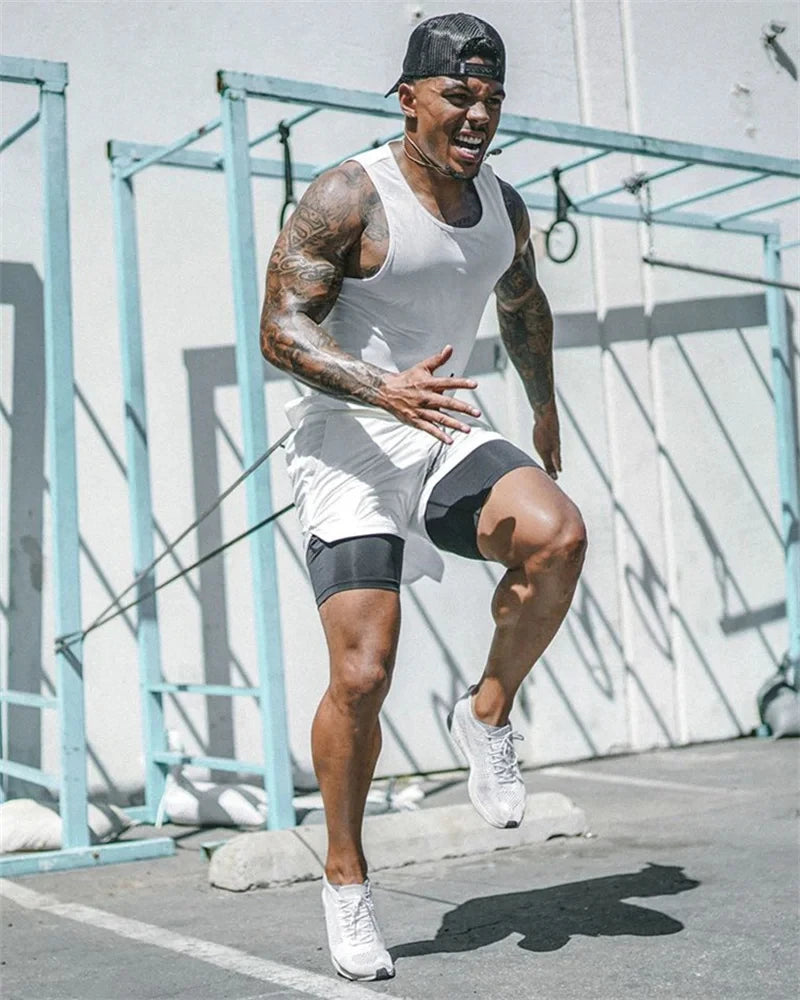 Men's Multi Pocket Shorts Fitness Shorts Casual Beach Sports Lined Skinny Shorts Everyday Style Mesh Camouflage Running Shorts - Ellianto fashion Men's
