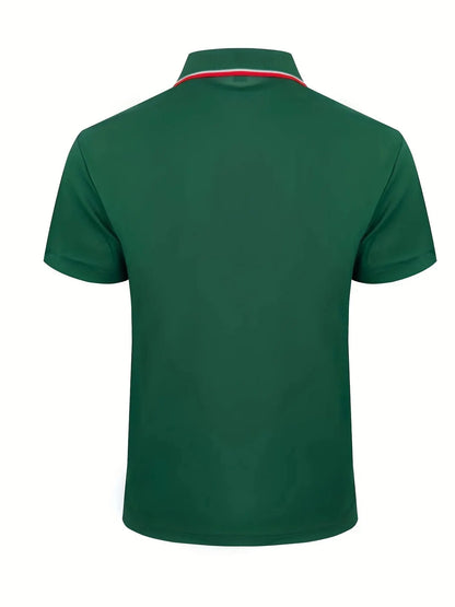 2025 Hot Sale Men's Summer Casual Breathable Comfortable Polo Shirt Men's Solid Color High Quality Short Sleeve T-Shirt - Ellianto fashion Men's