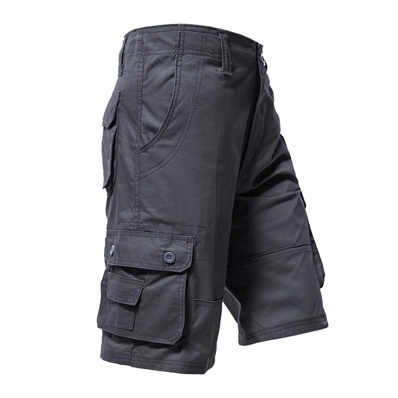 Cargo Knee Shorts Men Sports Casual Bermuda Shorts Plus Size Cotton Half Pants Golf Straight Running Gym Shorts Pants - Ellianto fashion Men's