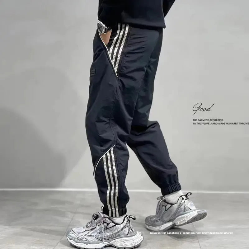 2025 Spring Autumn Men's Long Pants Loose Fit Plus Size Casual Nine Point Plus Size Harem Workwear Bunded Pants Men - Ellianto fashion Men's