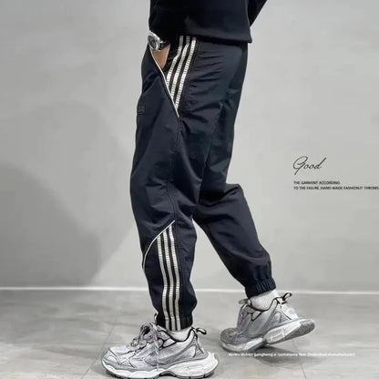 2025 Spring Autumn Men's Long Pants Loose Fit Plus Size Casual Nine Point Plus Size Harem Workwear Bunded Pants Men - Ellianto fashion Men's