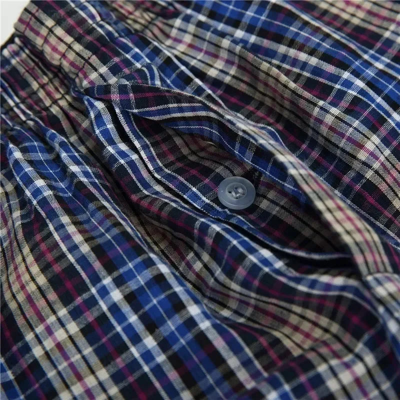 New Classic Plaid men arrow pants casual fashion brand High quality boxer 4pcs/lot mens Cotton boxers men's shorts underwear - Ellianto fashion Men's