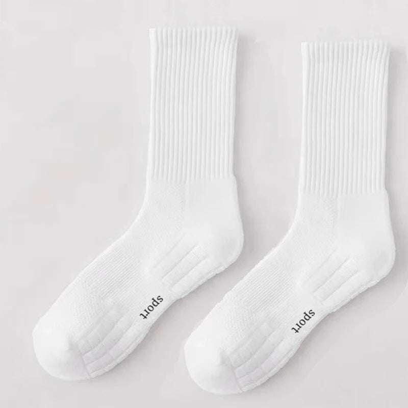 Men's Thick Bottom Sweat Absorbing and Breathable Sports Socks with Bottom Cushion for Running Professional Sports Men's Socks - Ellianto fashion Men's