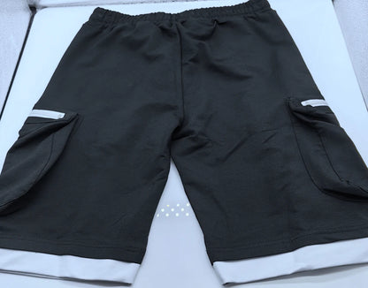 Mens Summer Cargo Shorts Cotton Workout Fitness Shorts Breathable Jogger Training Gyms Bodybuilding Multi Pocket Yellow Shorts - Ellianto fashion Men's