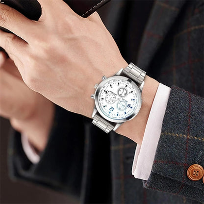 2025 Fashion Men Luxury Watches Mens Business Stainless Steel Casual Quartz Watch for Male Wristwatch Relogio Masculino Relógio - Ellianto fashion Men's