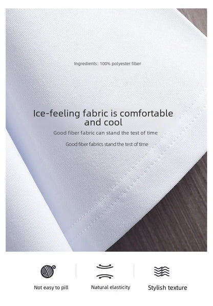 Men’s Ice Silk Gradient Set – Lightweight Short-Sleeve Tee & Casual Shorts for Summer Comfort and Sporty Style