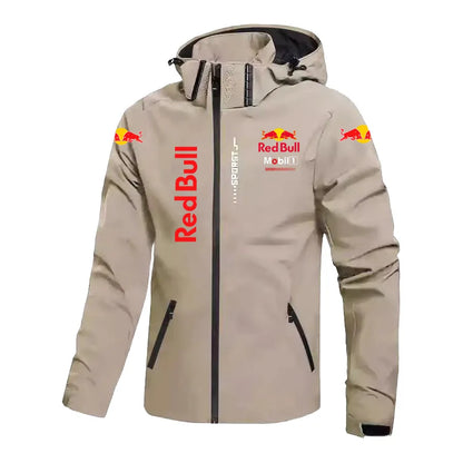 Red Bull Down Jacket Men's Coat Spring And Autumn Style Hooded Detachable Outdoor Windproof And Waterproof Mountaineering Suit - Ellianto fashion Men's