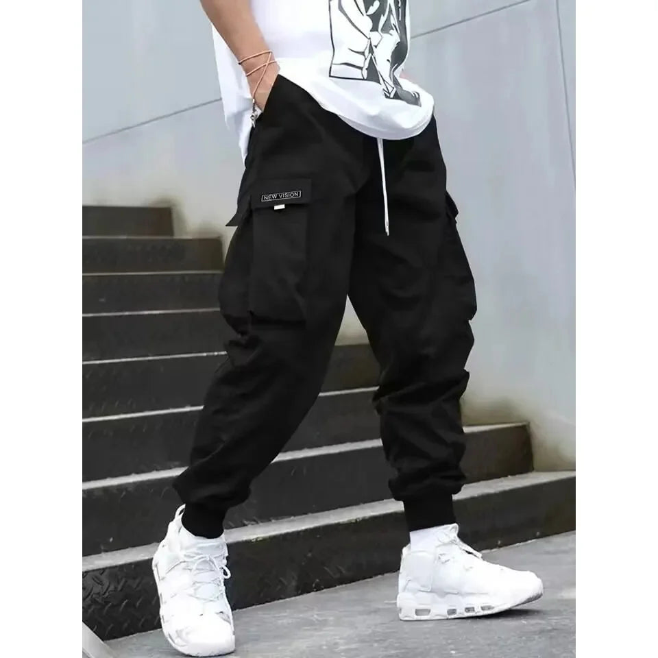 Fashionable High-Waisted Wide-Leg Casual Pants For Men New Summer Parachute Pants Versatile Sporty Trousers Ins Trendy - Ellianto fashion Men's