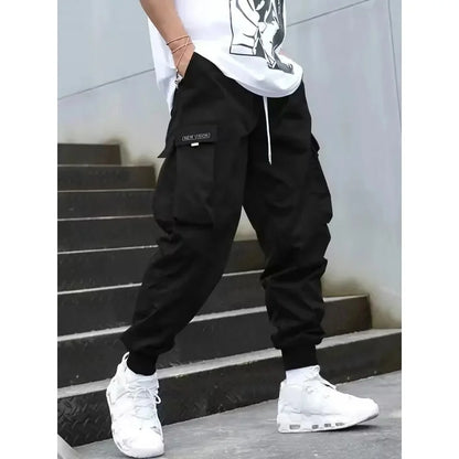 Fashionable High-Waisted Wide-Leg Casual Pants For Men New Summer Parachute Pants Versatile Sporty Trousers Ins Trendy - Ellianto fashion Men's