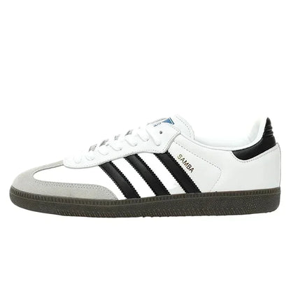 Classics Adidas Originals Samba White Low Flat Skateboarding Shoes for Men Women Unisex German Training Board Shoes - Ellianto fashion Men's