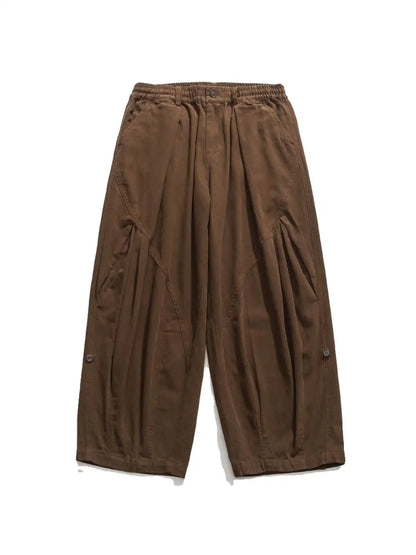 Retro Harajuku Wide-Leg Casual Pants – Lightweight Loose-Fit Straight Trousers for Effortless Spring-Autumn Style