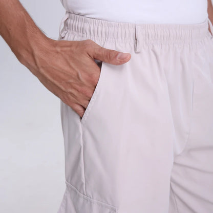 Men's Tactical Shorts Summer Casual Cargo Shorts Knee-length Multi-pockets Elastic Waist Work Hiking Overalls Short Pants Male - Ellianto fashion Men's