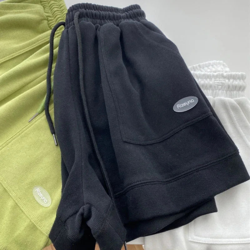 High-Waisted Slimming Casual Trunks Women's Korean Style Loose-Fit Wide-Leg Drawstring A- Line Pants New Arrival Student Trouser