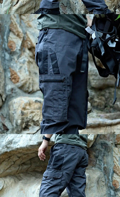 New Tactical Work Pants Men Outdoor Cargo Trousers Multi-pocket Waterproof Pant Autumn Spring Outdoor Workwear Hiking Trousers - Ellianto fashion Men's