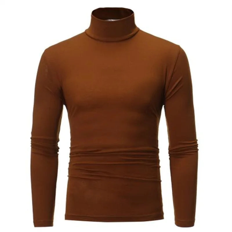 Thermal Underwear Tops Men Spring Clothes Thermal Shirt Autumn Men's Winter Tights High Neck Thin Slim Fit Long Sleeve T-shirt - Ellianto fashion Men's