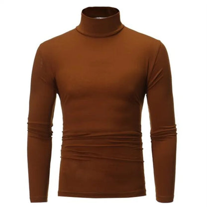 Thermal Underwear Tops Men Spring Clothes Thermal Shirt Autumn Men's Winter Tights High Neck Thin Slim Fit Long Sleeve T-shirt - Ellianto fashion Men's