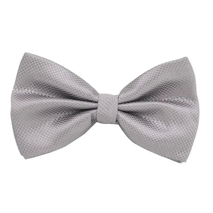 Solid Bowtie Mans Tie Solid Fashion Check Bowties Wedding Banquet Black Gold Red Green Pink Black White Classic Bow Ties For Men - Ellianto fashion Men's